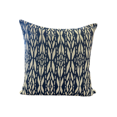 TO AND FRO OUTDOOR CUSHION COVER - NAVY - 22"