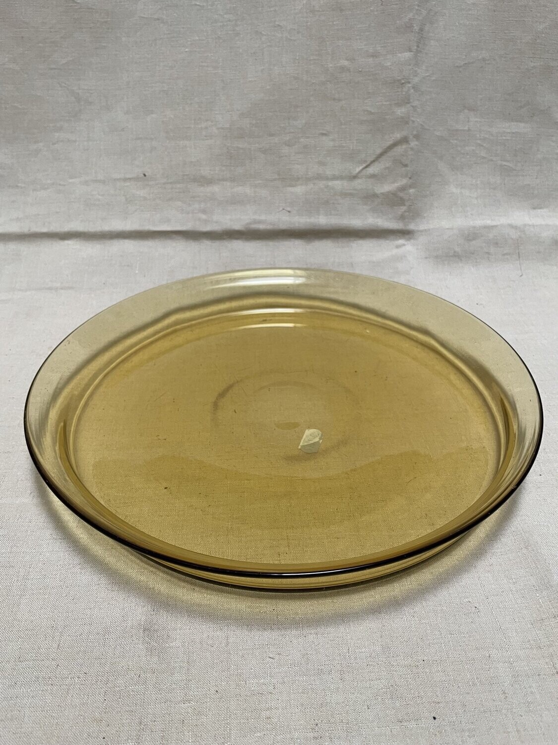 Grand plateau en ferre soufflé jaune, modèle George Sand. Exceptionnel - Diamètre 30.5 cm