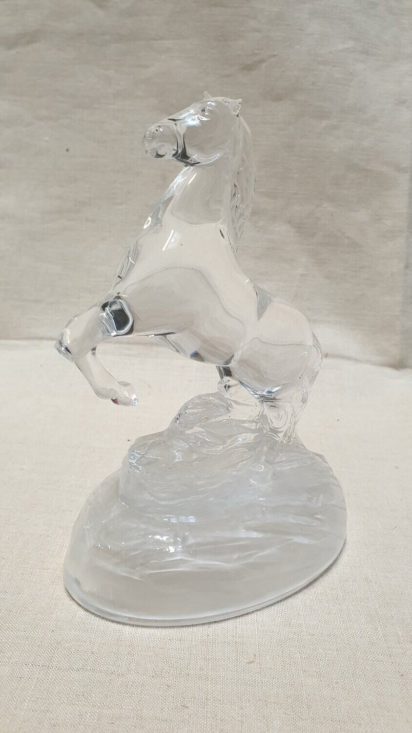 Magnifique cheval en cristal translucide - Hauteur 16 cm