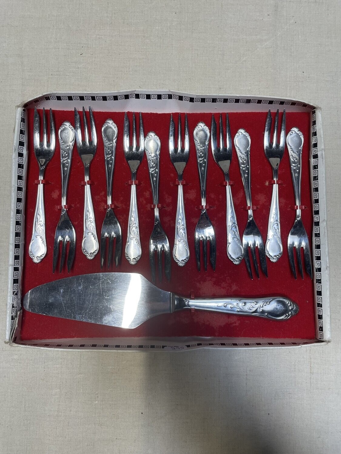 12 fourchettes à dessert et sa pelle à tarte - 28x22