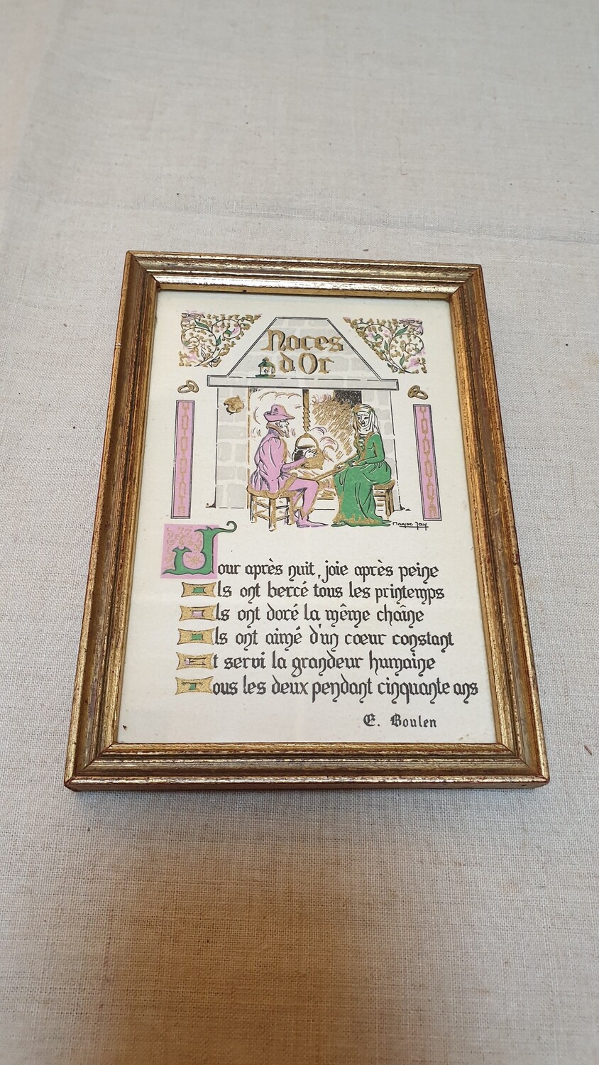 Cadre "Noces d'or" - 15,5 cm x 11 cm