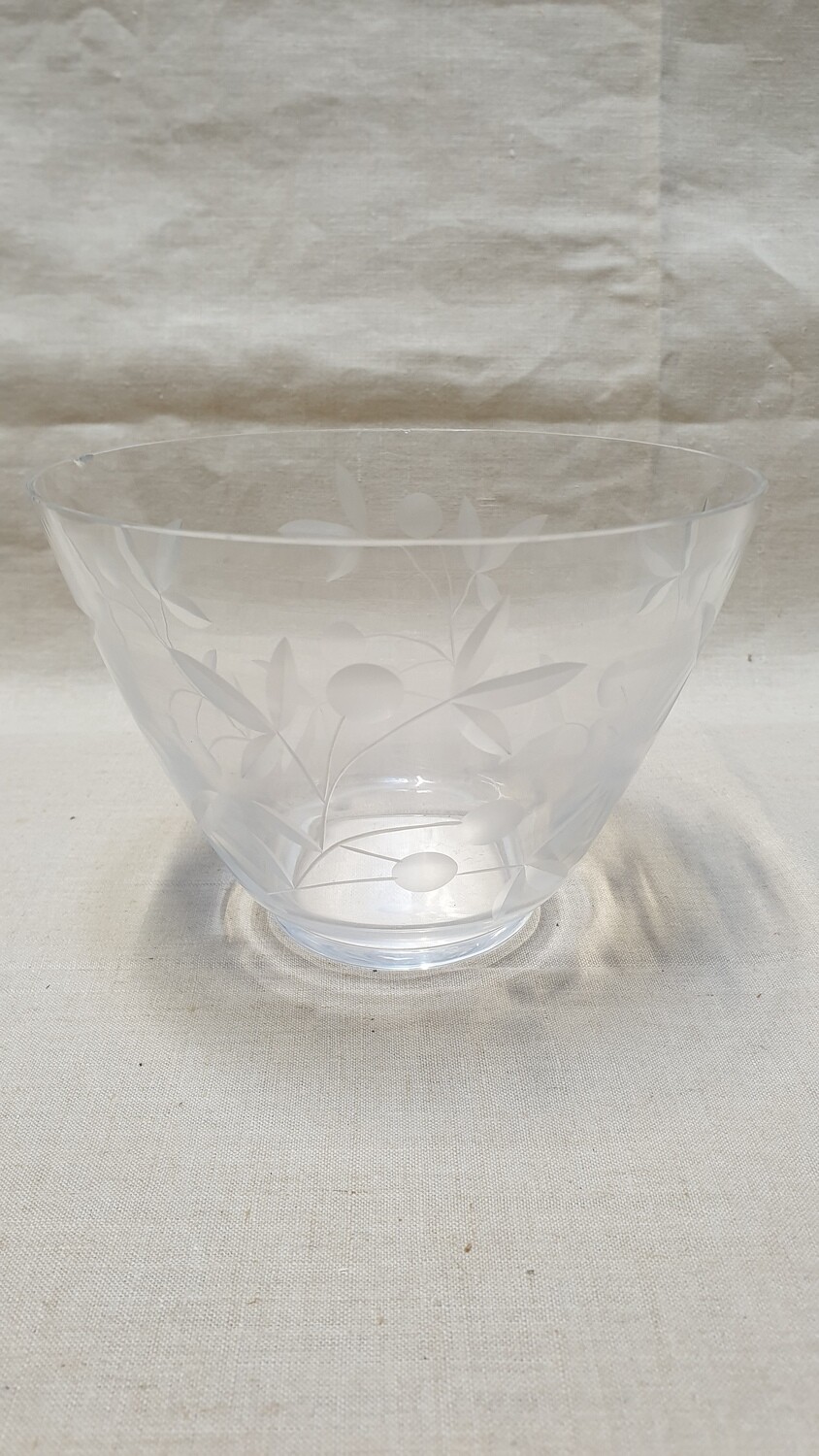 Coupe en cristal gravé  H-10,5 D-15cm