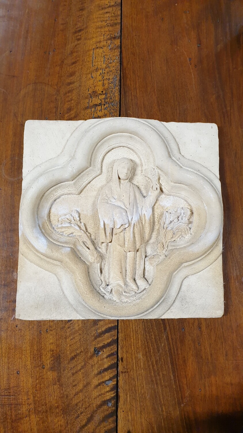 Paire de bas-relief en plâtre  H-29,5cm L29,5cm