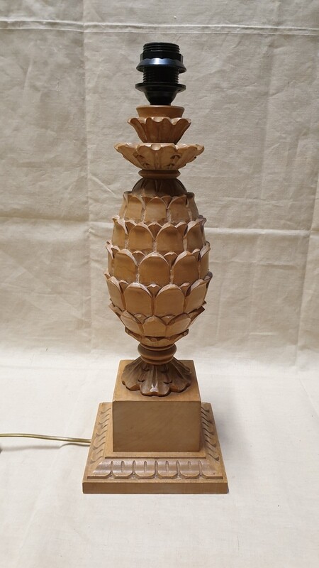 Magnifique lampe en bois H-52cm