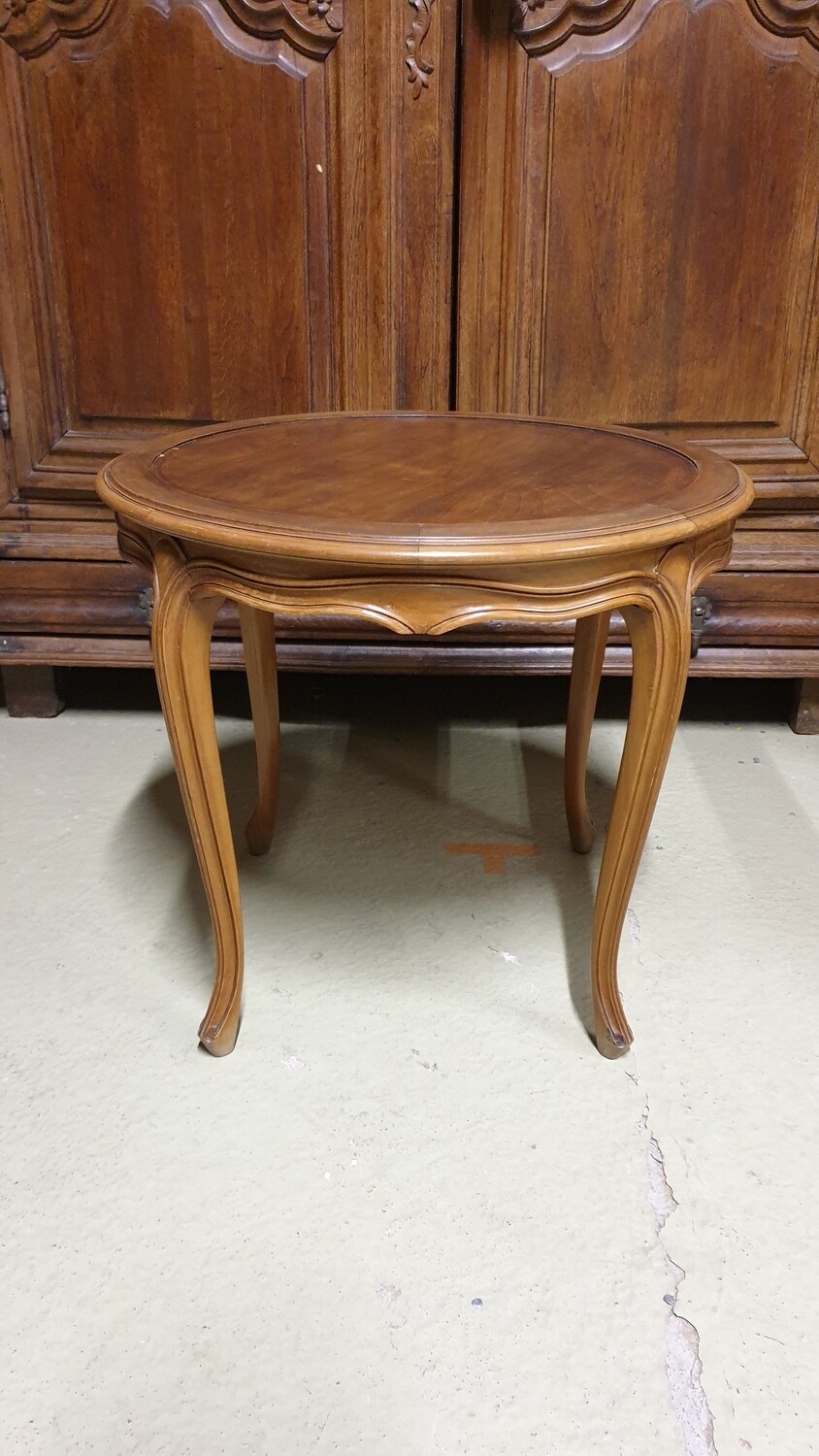 Magnifique guéridon circulaire avec mouvement H-57cm