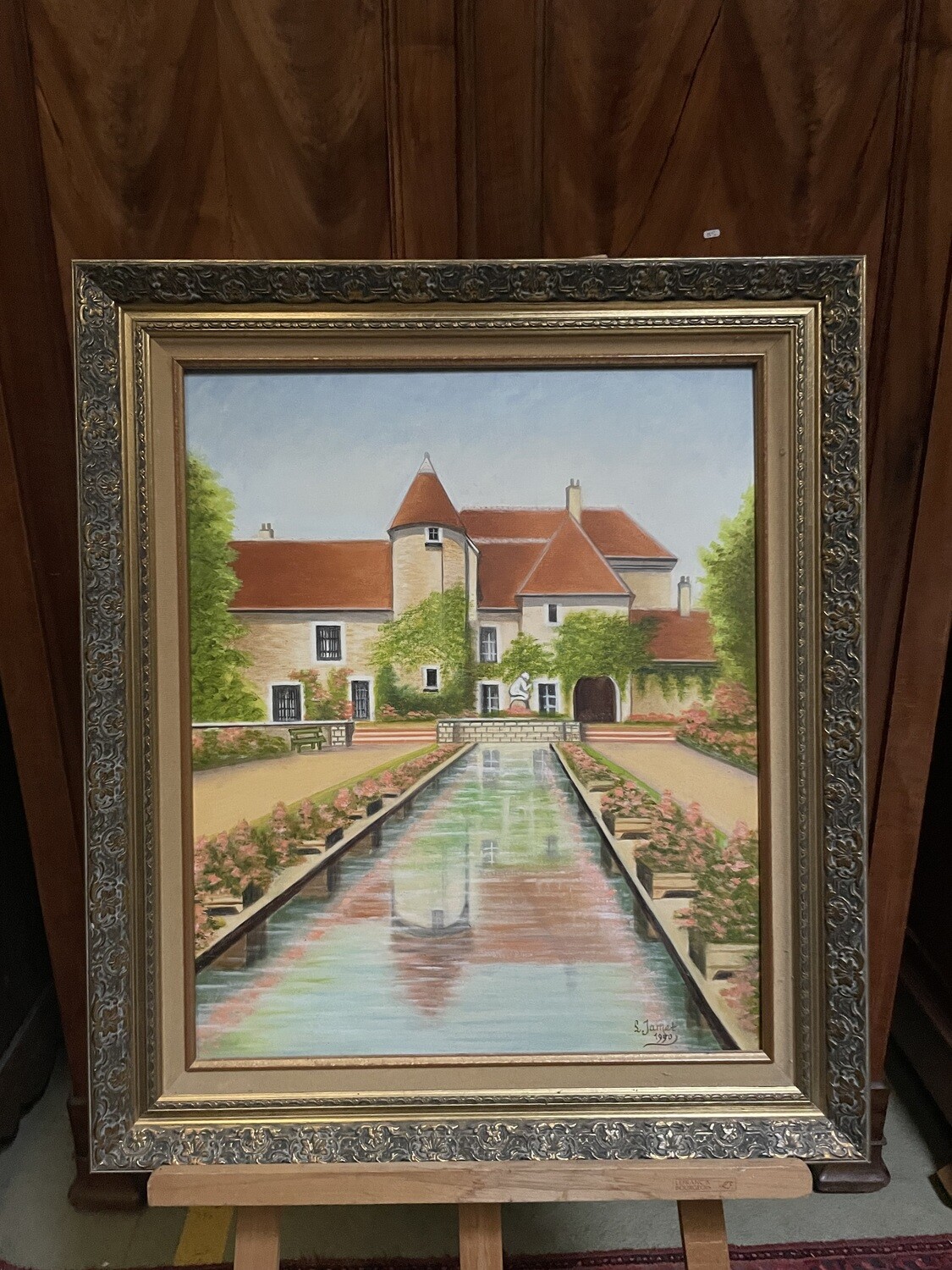 Pierre-Louis JAMET "le musée Saint Vic de Saint Amand", carton toilé et datée 1990 - 65x54 cm.