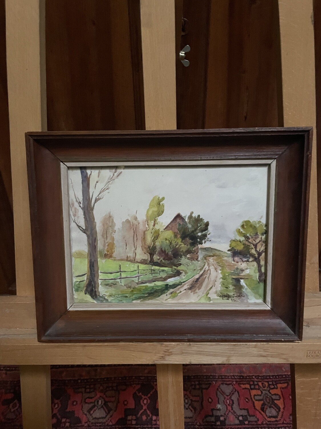G. CHASTOMMIER - "Paysage d'Indre", aquarelle - 18.5 x 24.5 cm