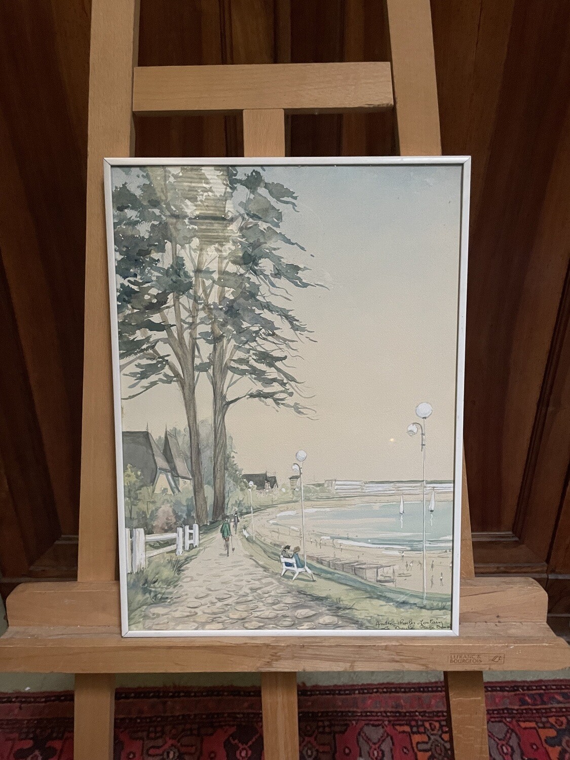 André Charles JOULAIN - La Baule, plage Benoit, aquarelle - 46.5 x 33 cm