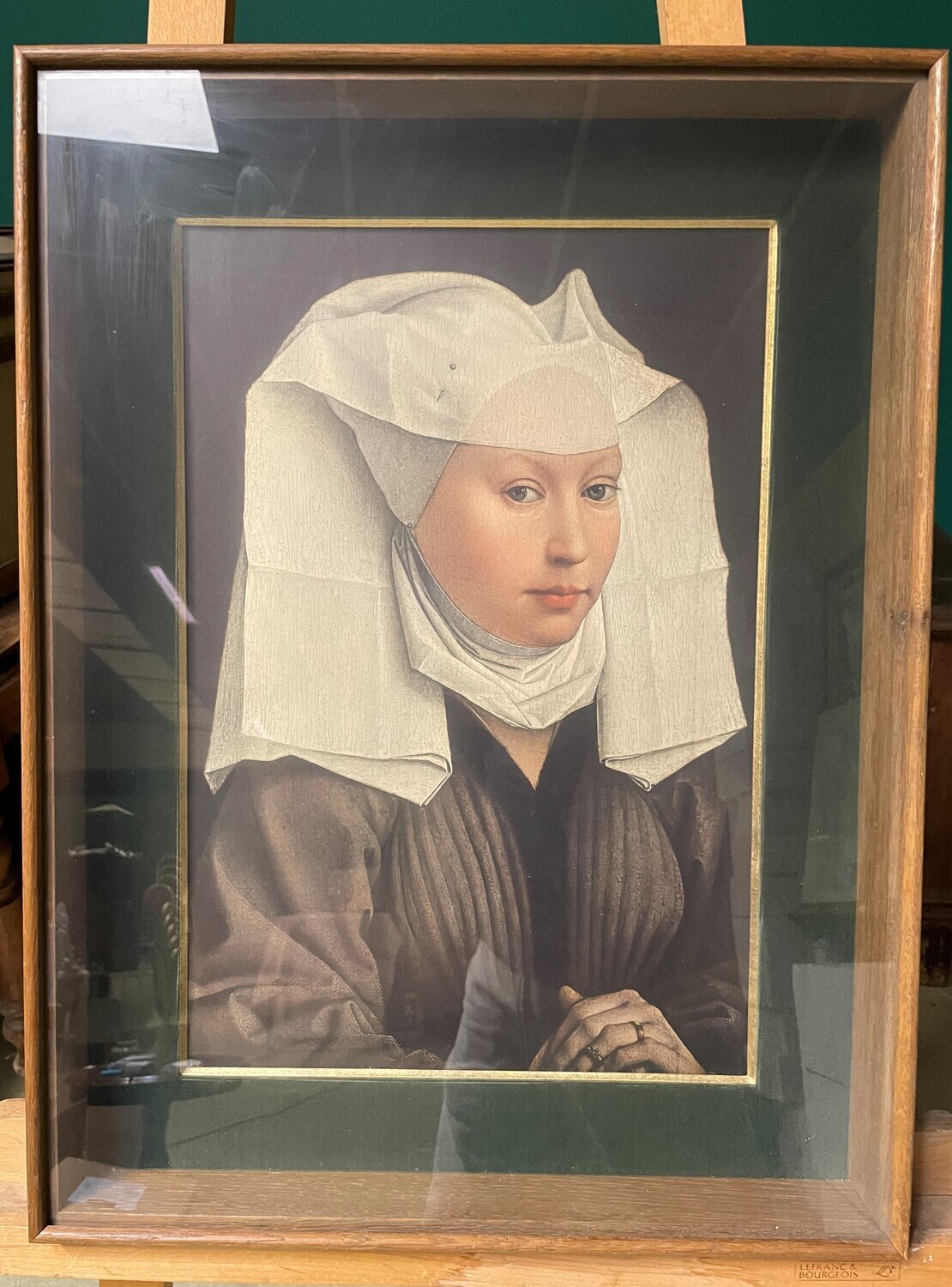 Reproduction d'après gravure représentant une sœur 60cmx45cm