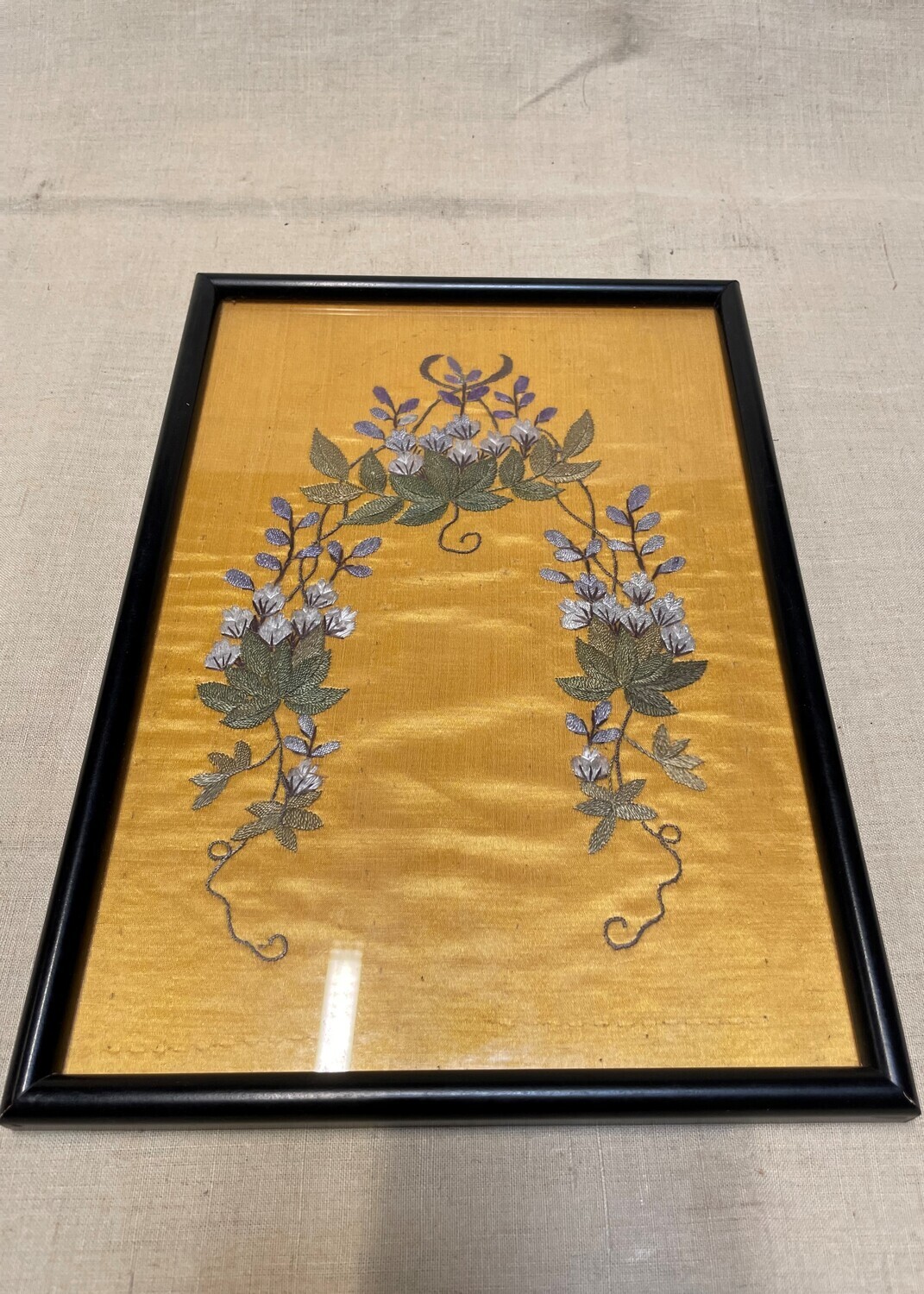 Cadre aux fleurs tissées - 29.5x21