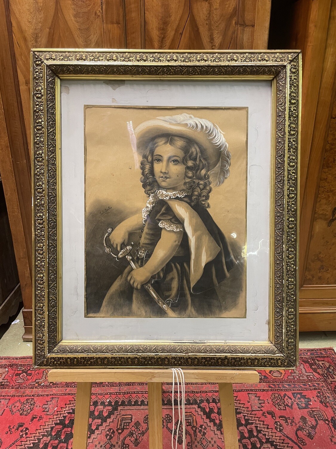 École FRANÇAISE du XIXe siècle Julie Barthes - Dimensions 75 cm x 89 cm