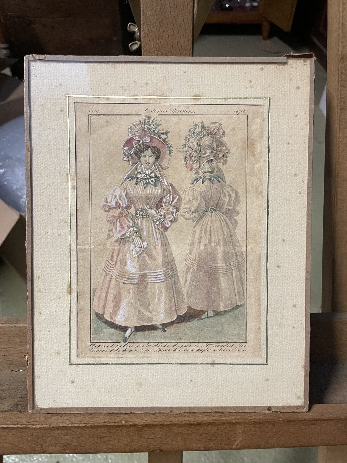 Gravure costume parisien - 20 cm x 25 cm