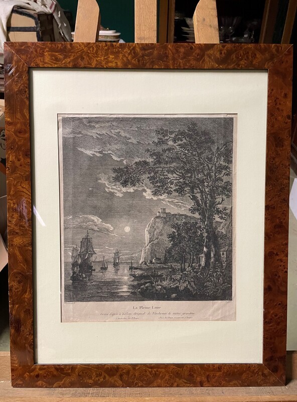 Gravure "La pleine lune" D'après Vanderneer - 46,5 cm x 57 cm