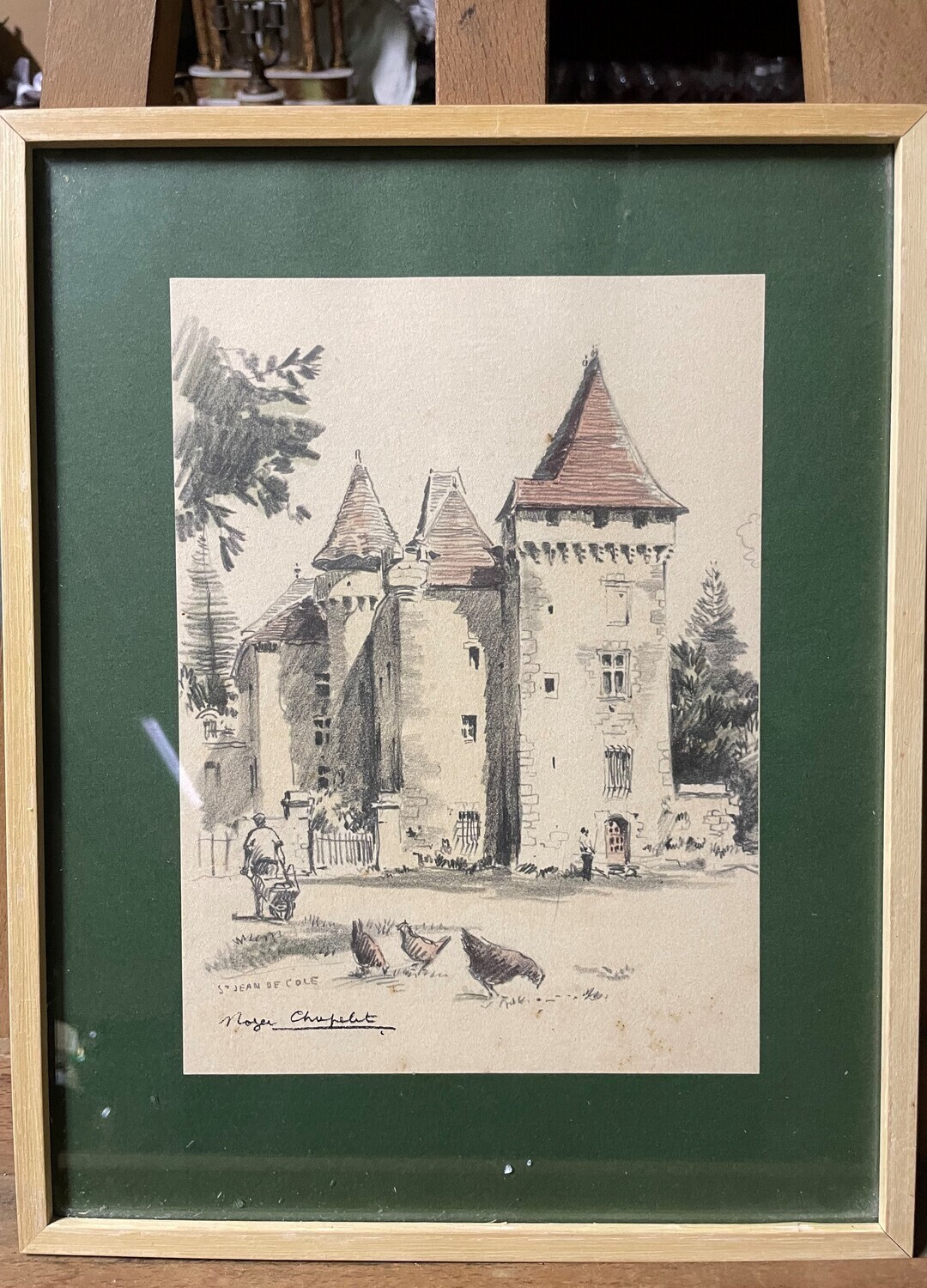Dessin "St Jean de Cole" - 34,5 cm x 27,5 cm