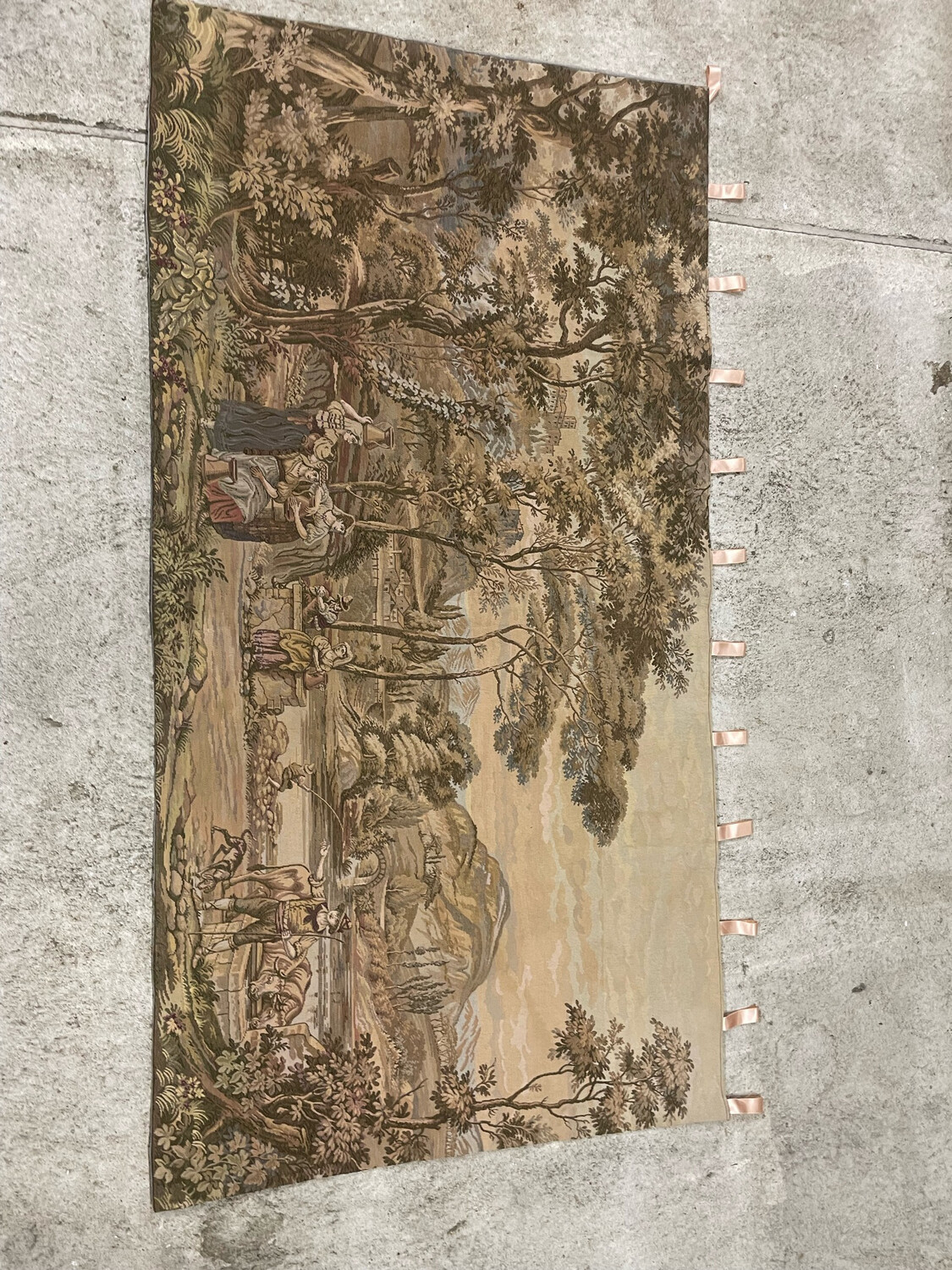 Tapisserie avec un paysage de campagne - 97 x 189 cm
