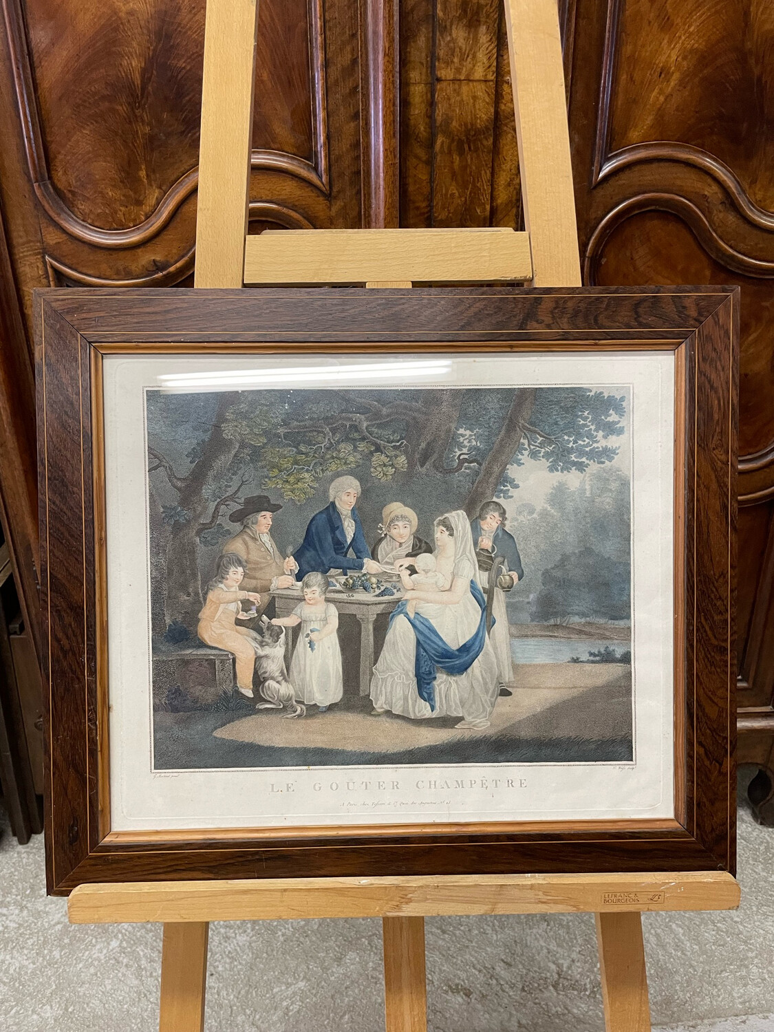 "Le gouter champêtre" - 60,5 x 52,5 cm