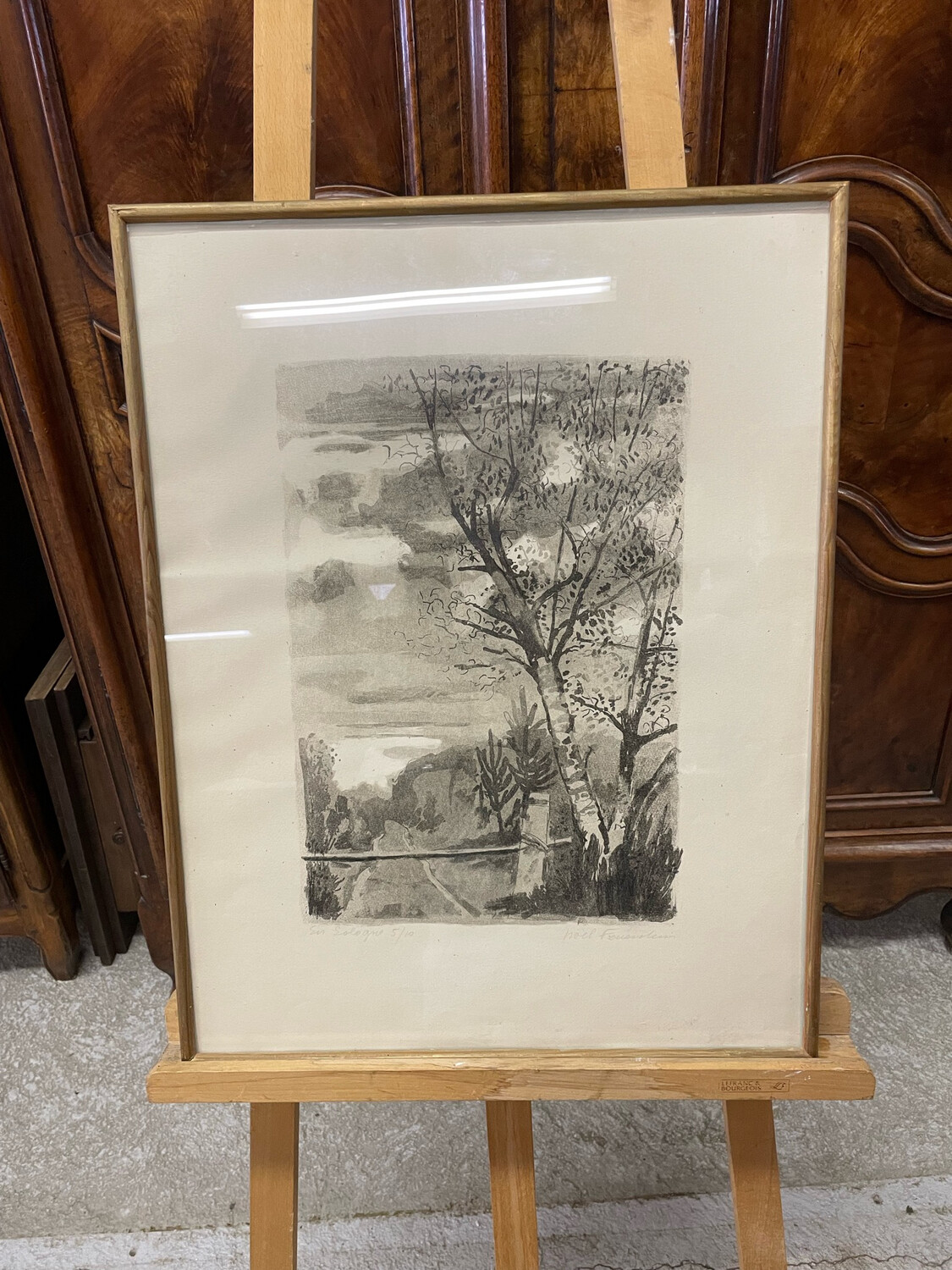 FEUERSTEIN Noël (1904-1998) - "En Sologne", Lithographie titrée, 
numérotée 5/10 et signée dans la marge 64 x 49.5 cm.