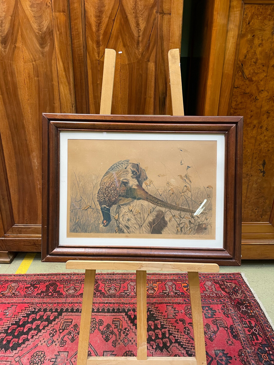 Léon DANCHIN "Chien de chasse et faisan" - 58 x 77 cm