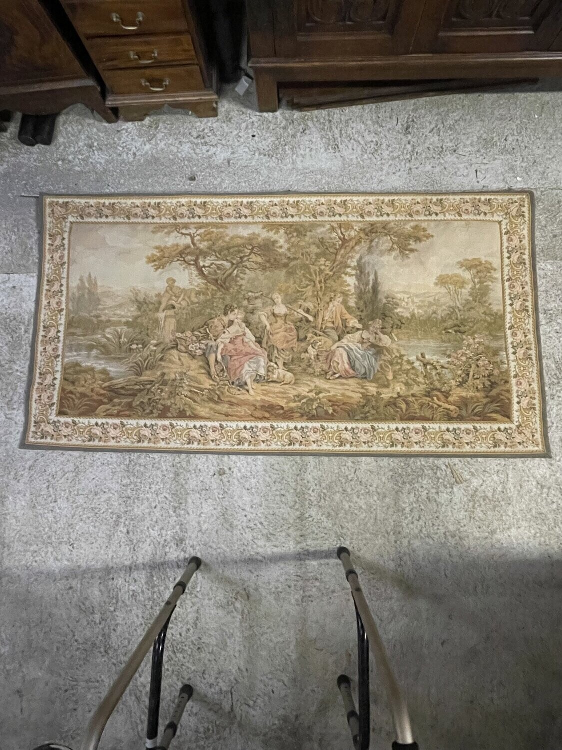 Tapisserie moderne à sujet galant - 92.5 x 176 cm