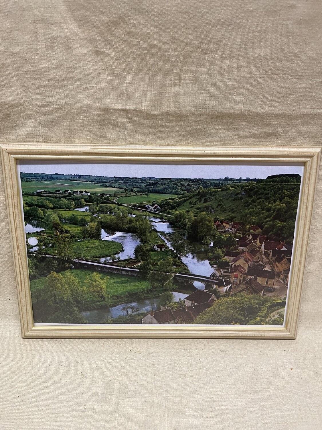 Photo de l'Yonne  et le canal du Nivernais à Mailly le château 22,5x32