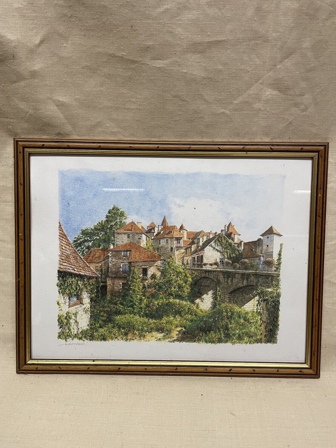 Représentation d'un village de province "Carennac" 43x33