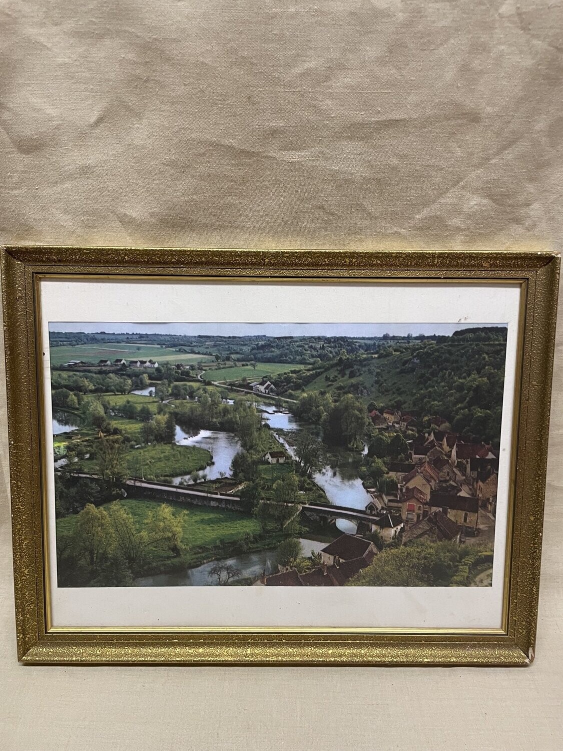 Photo de l'Yonne  et le canal du Nivernais à Mailly le château L34,5x43,5