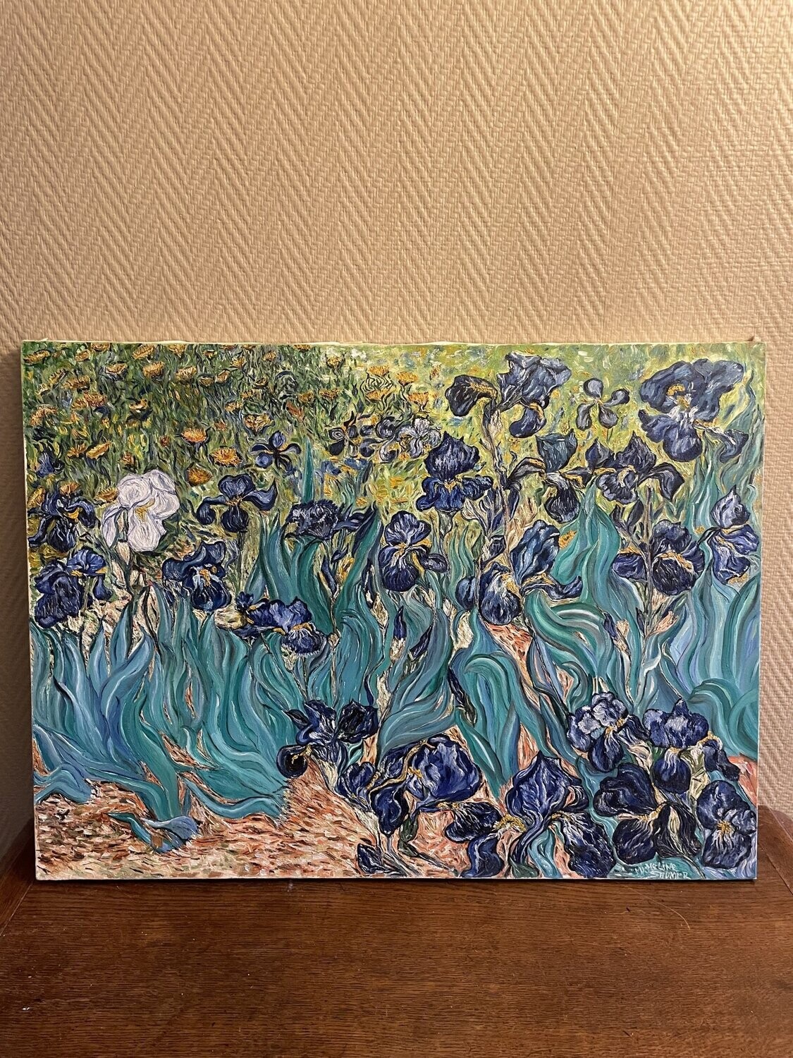 Iris - d'après Van Gogh -  73 cm x 54 cm