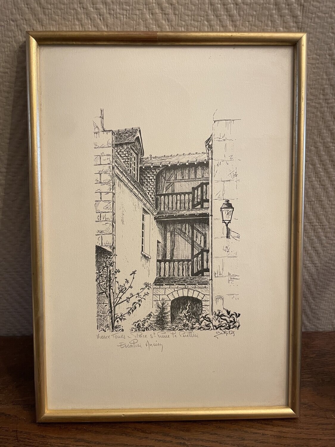 "Le vieux Tours place St Pierre le Puellier" - 25 cm x 36 cm