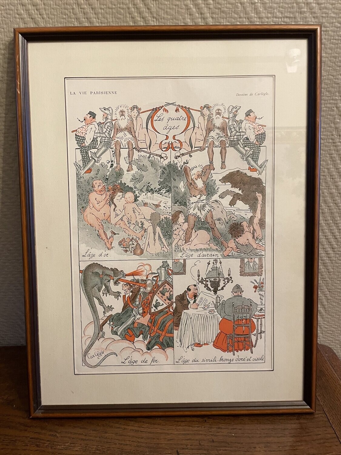 "Les 4 âges" par Carlègle - 32 x 42 cm