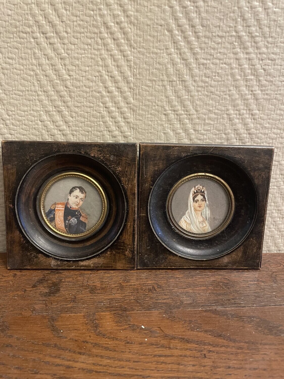 Paire de miniatures - 12 cm x 12 cm