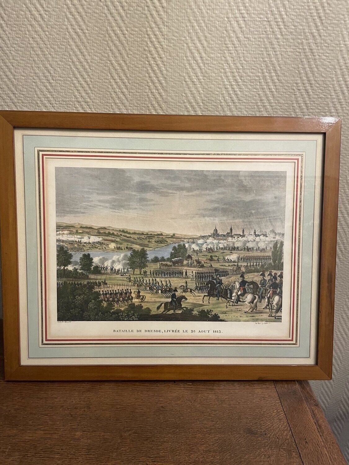 Gravure couleur, représentant des batailles Napoléoniennes d'après COUCHÉ fils DELINEAVIT - 30 x 40 cm