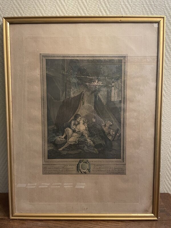 "les soins tardifs" retirage gravure et petite France à Strasbourg signé WAUPLIN - 42,5 cm x 55,5 cm