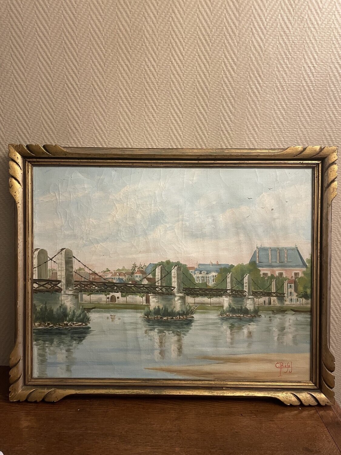 C. Préjot "Paysage au pont" - 50 x 65