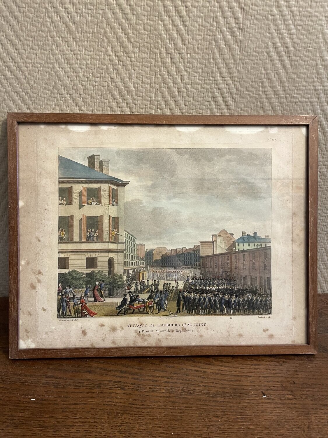 DUPLESSIS-BERTAUX "Attaque du faubourg Saint Antoine"- 24 x 33 cm