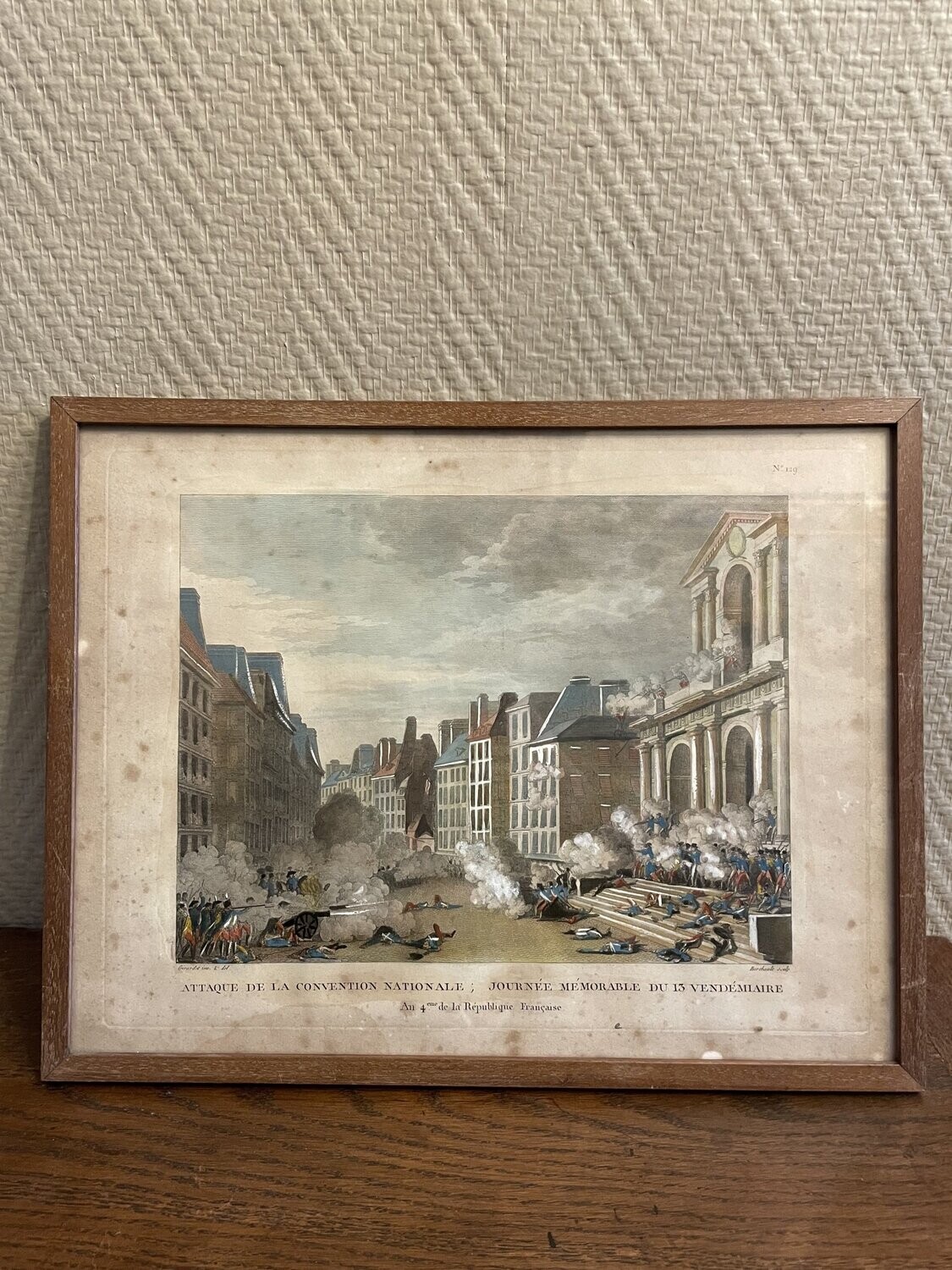DUPLESSIS-BERTAUX "Attaque de la convention nationale, journée mémorable du 13 vendémiaire"- 24 x 33 cm