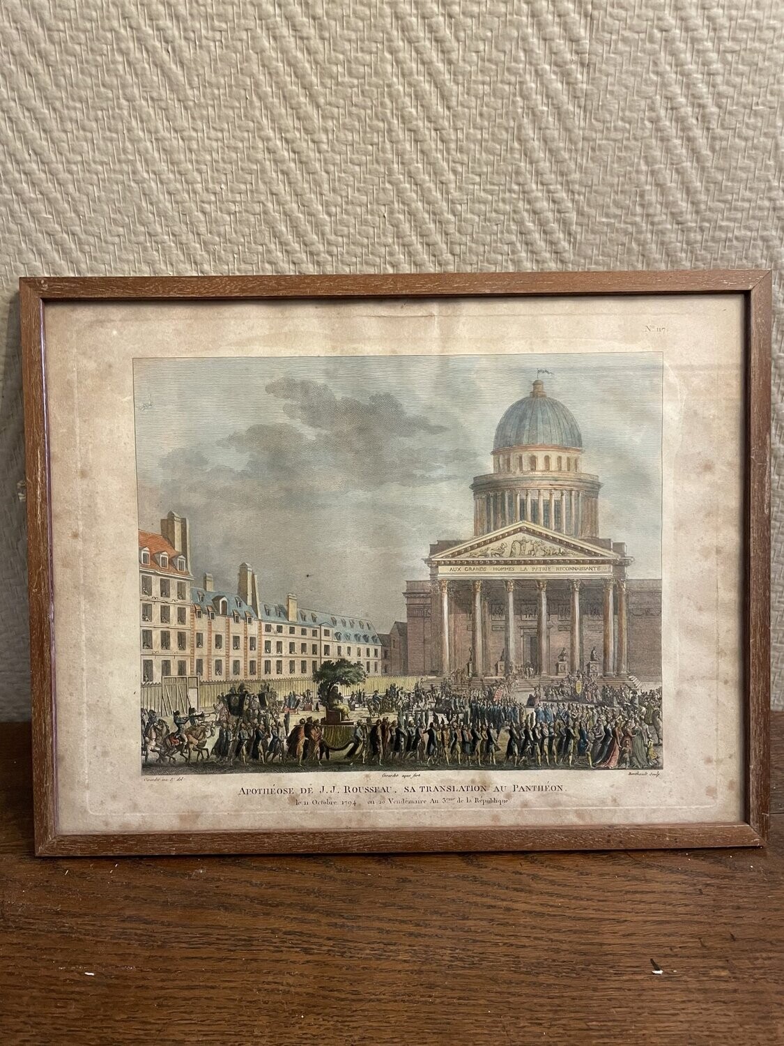 DUPLESSIS-BERTAUX "Sa translation au Panthéon"- 24 x 33 cm