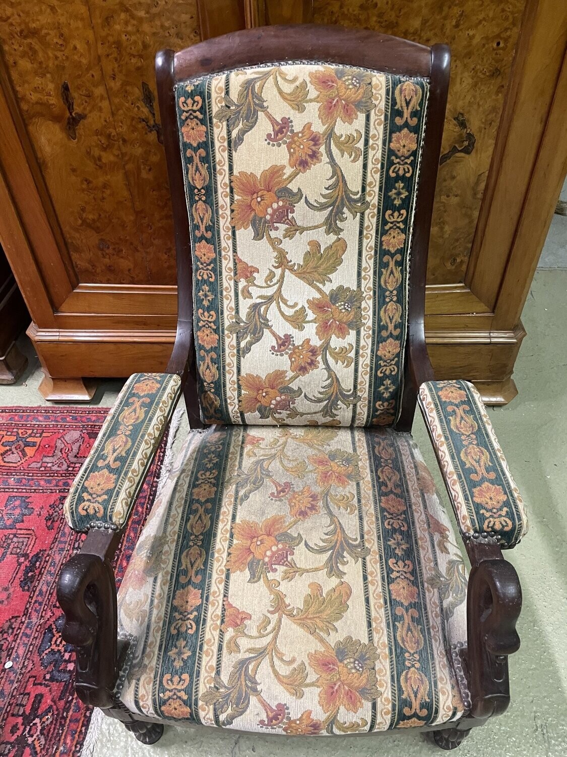 Fauteuil accoudoirs col de cygne - Hauteur 101 cm