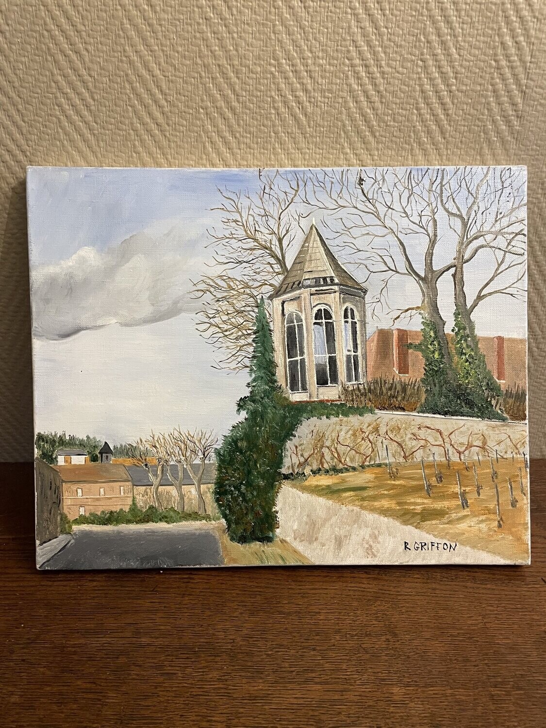R. Griffon "Arrivée à Hautvillers" - 41 cm x 33 cm