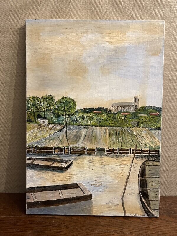 R. Griffon "Bourges - les Marais" 38 cm x 54,5 cm