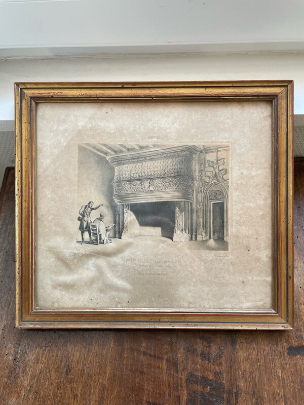 Bourges - Petit collège ancienne hotel de ville cheminée de la grande salle - 31,5 x 27,5 cm