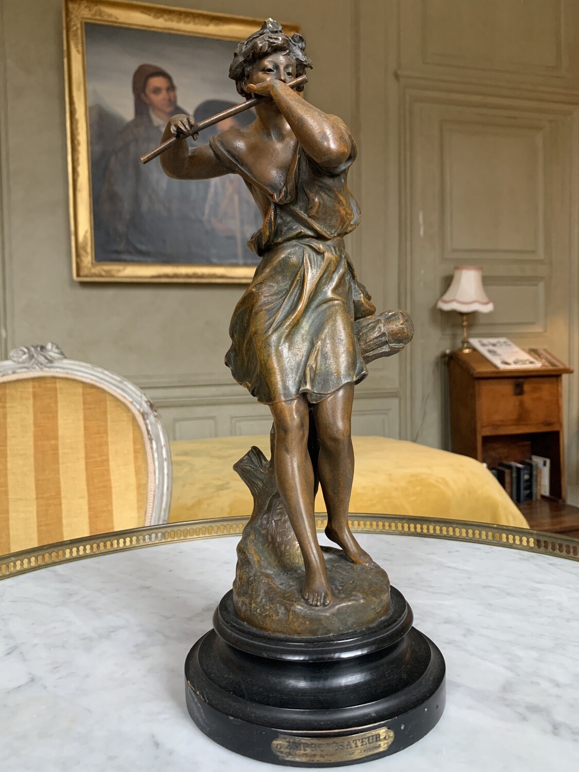 Statuette "Improvisateur" par Ferrand - H 34 cm