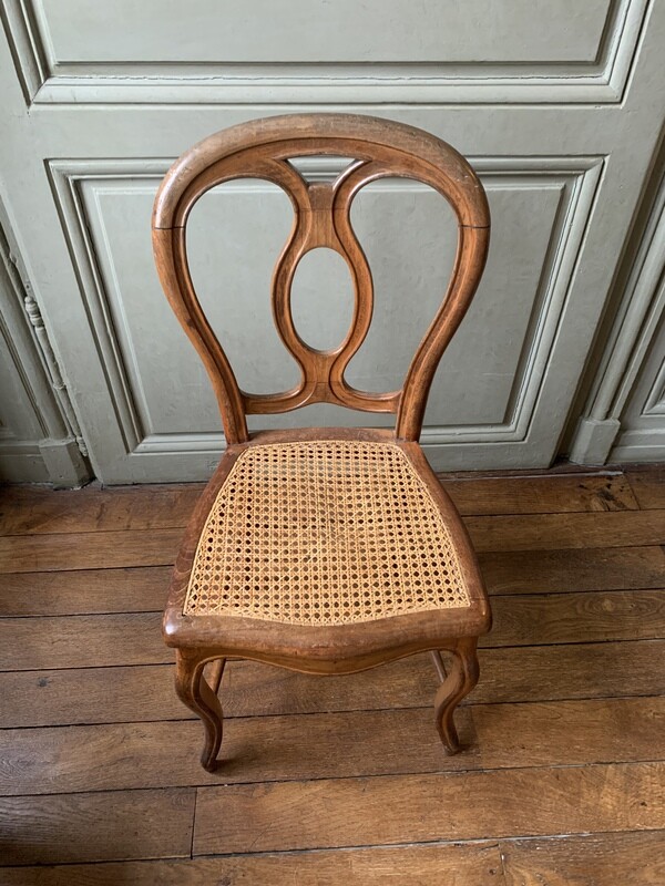Chaise cannée  - H 89 cm