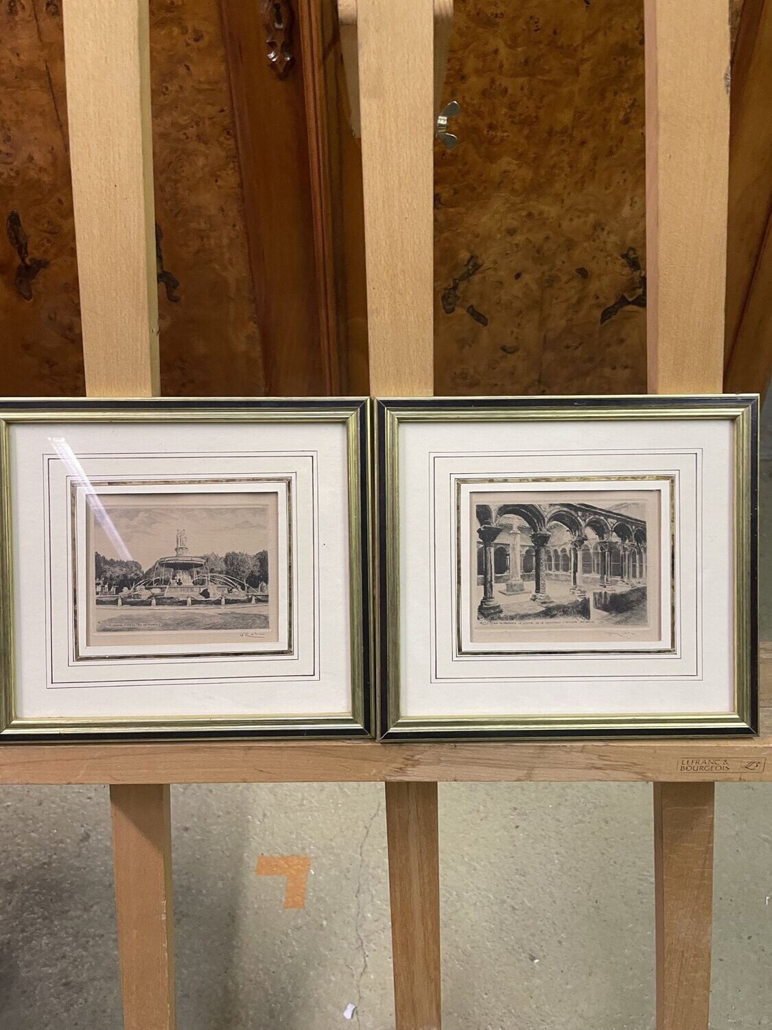 Deux reproductions de gravure d'aix en provence 24x21