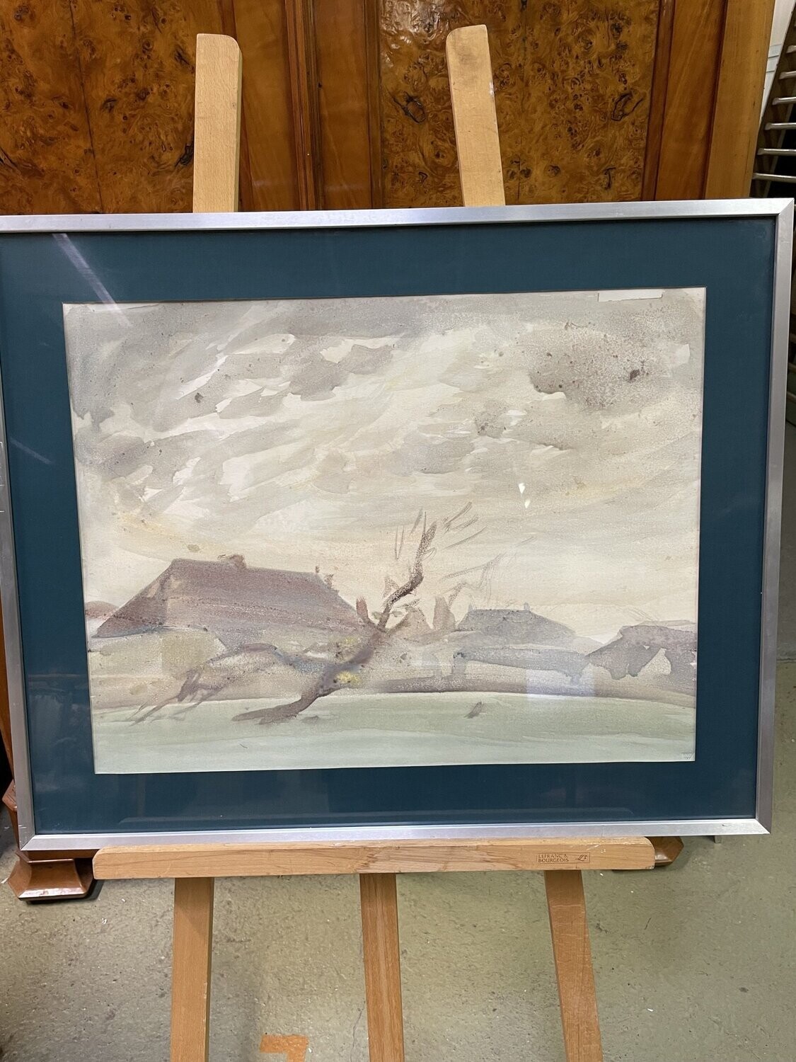 Jean GIRAD peintre vierzonnais : paysage, aquarelle - 48x63