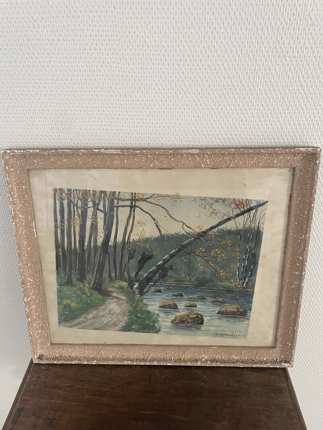 R.BLOSSIER, "Le Huelgoat". 45x37,5