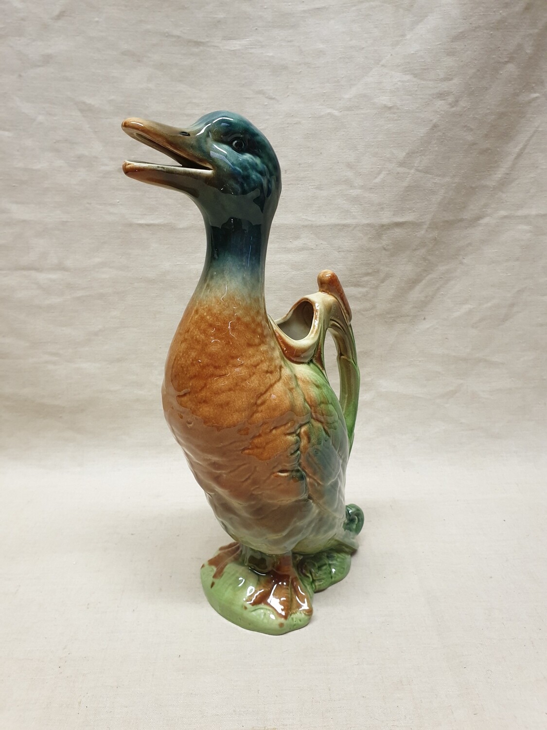 SAINT-CLEMENT Pichet en forme de canard - H 35,5 cm