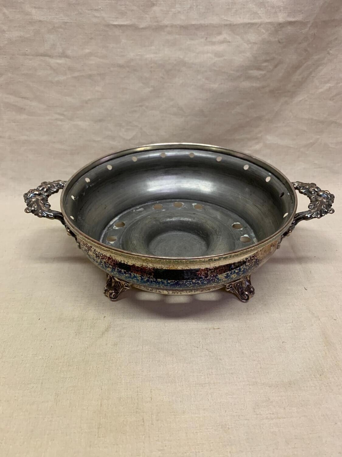 Chauffe plat argenté - 35,5 cm