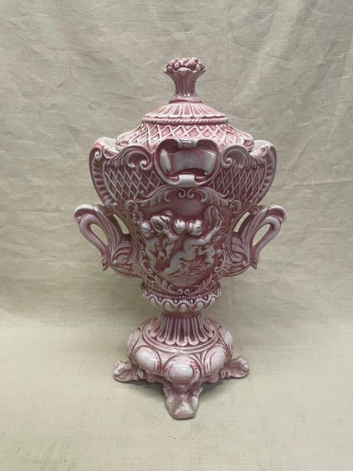 Porcelaine rose et blanche - 43 cm