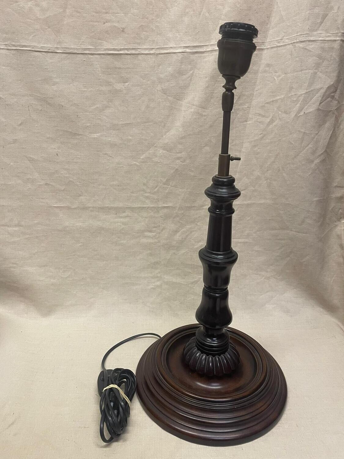 Lampe en bois d'acajou - 55 cm