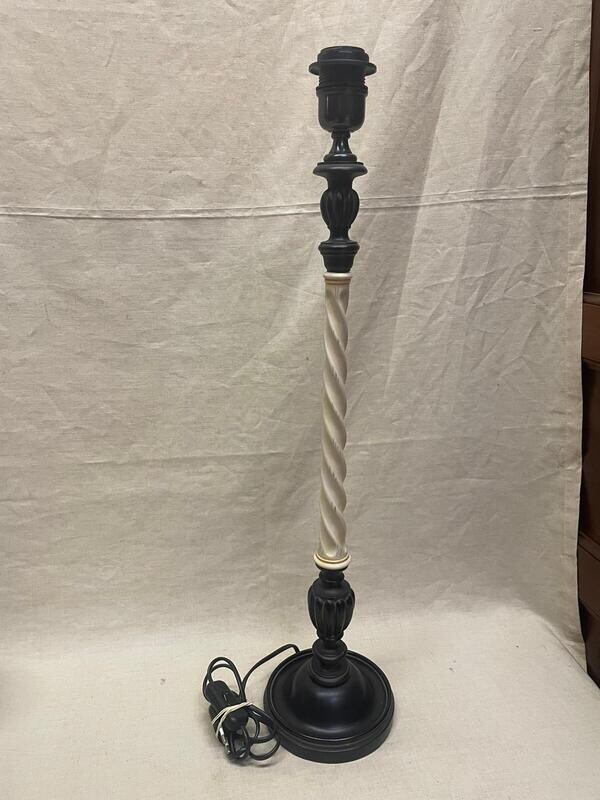 Lampe noire et blanche - H 68 cm